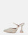 PERAL - scarpa con tacco in glitter argento con gemme