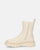 HELGA - stivaletti beige con tessuto elastico laterale