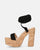 PENELOPE - tacco platform in sughero con camoscio nero