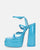 TEXA - sandali con cinturino e tacco alto in azzurro