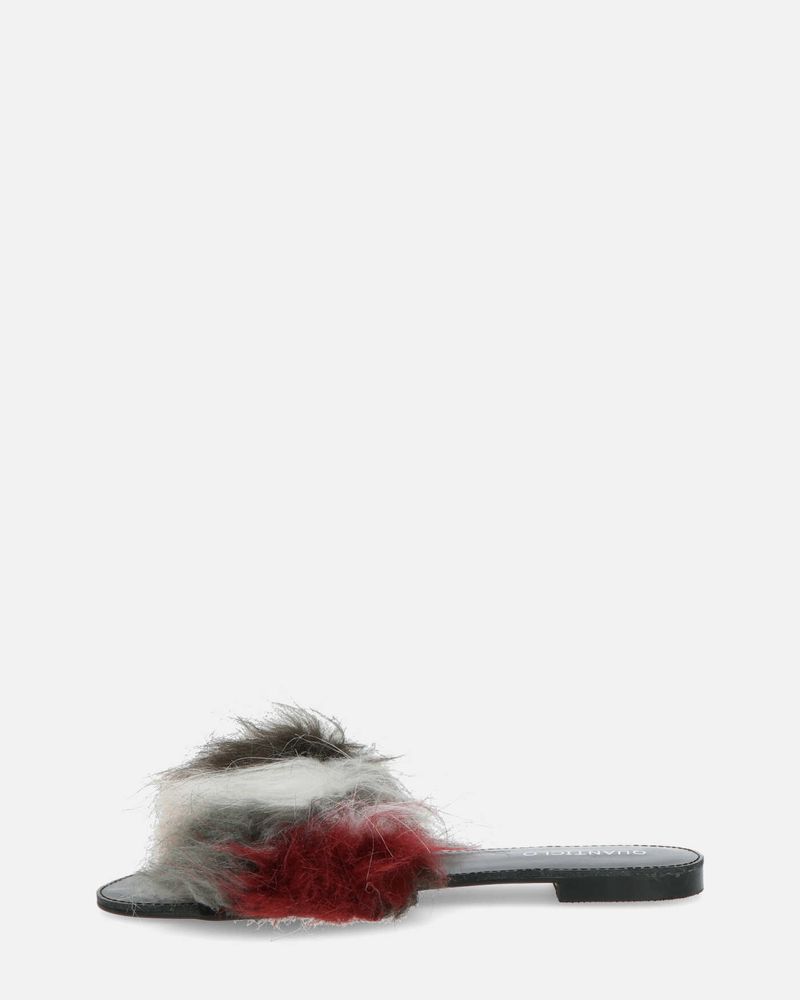 STEFFI - slider in ecopelliccia multicolor