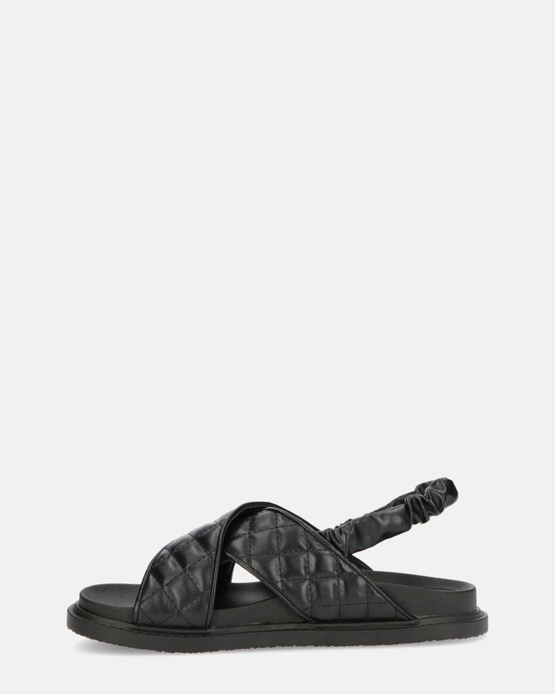 MICH - sandali neri con ecopelle padded