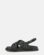MICH - sandali neri con ecopelle padded