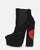ELIZA - stivaletto con tacco in camoscio nero con rose ricamate