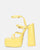 TEXA - sandali con cinturino e tacco alto in giallo