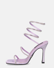 NORA - tacchi alti con spirale viola con gemme