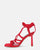 SAMOA - sandali in lycra rosso con tacco alto e lacci