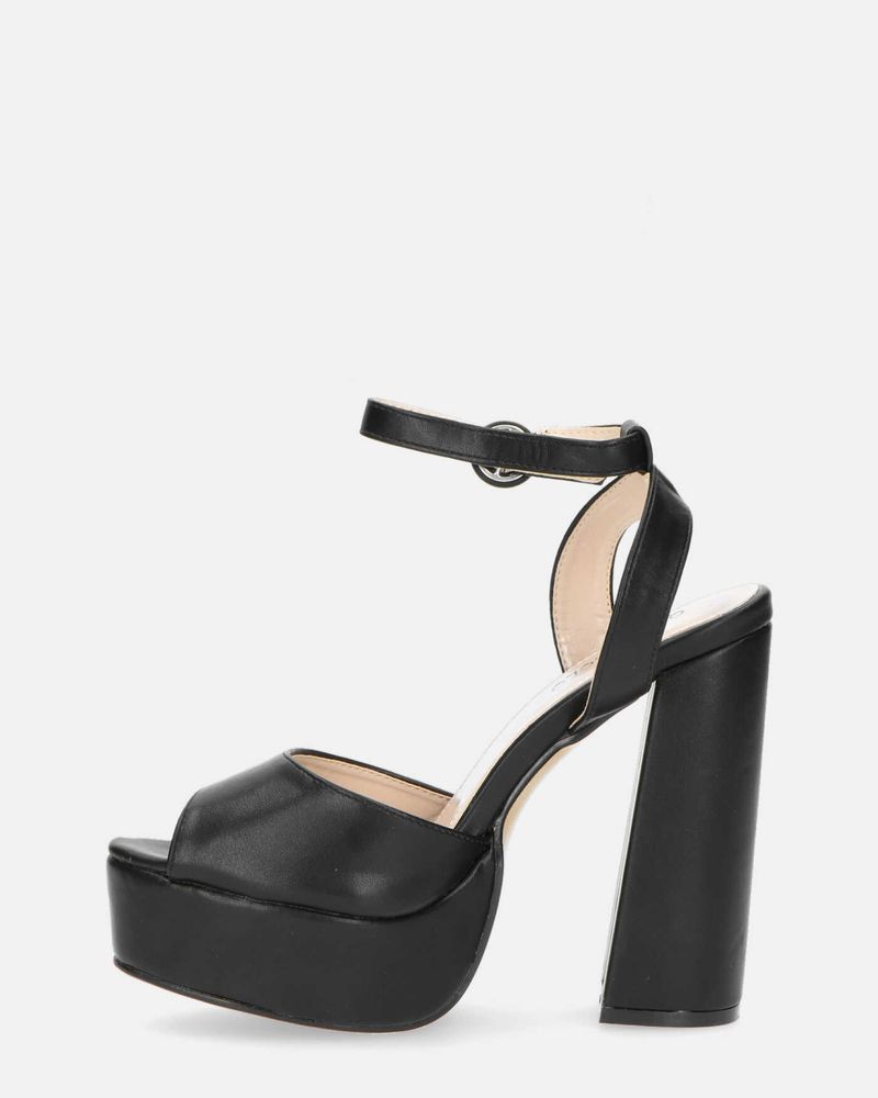 KAJSA - sandalo platform con tacco nero