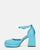 VIDA - scarpe con tacco squadrato in satin blu