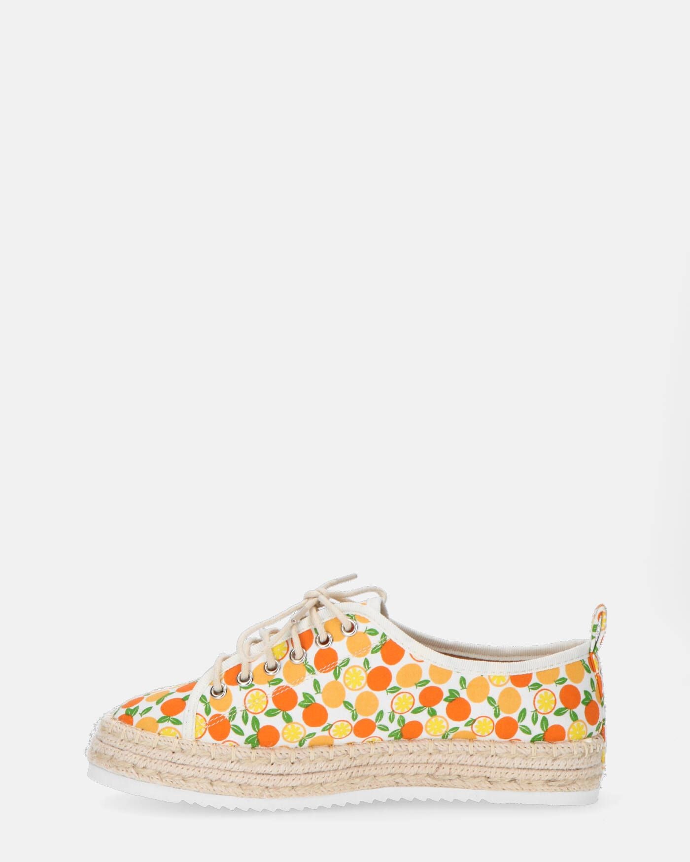 CHALICE - espadrille en imprimé orange