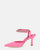 DORIS - scarpe con tacco il lycra rosa e gemme sul cinturino