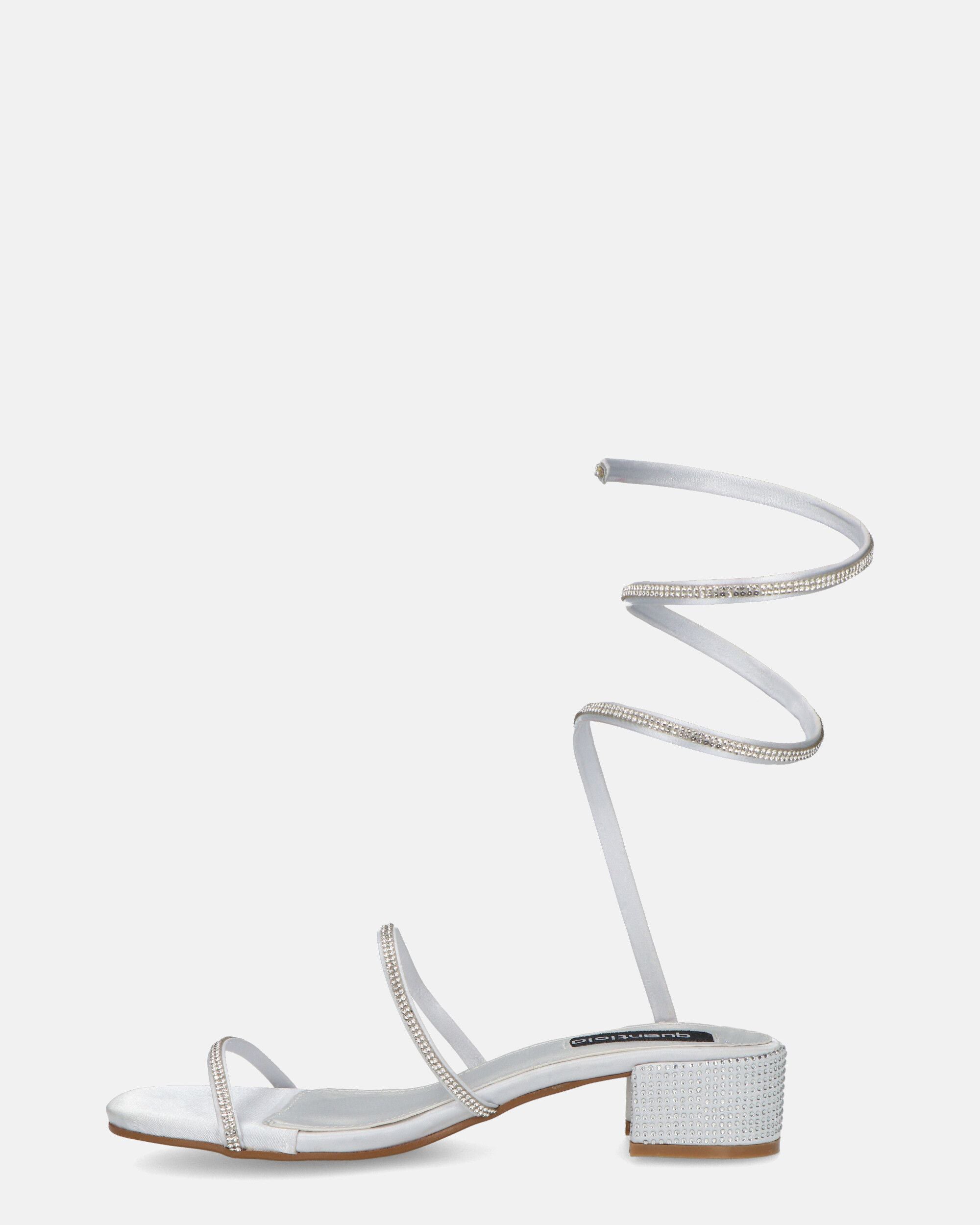 NATALIYA - sandali bassi argento con spirale