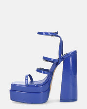 TEXA - sandali con cinturino e tacco alto in blu reale