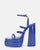 TEXA - sandali con cinturino e tacco alto in blu reale