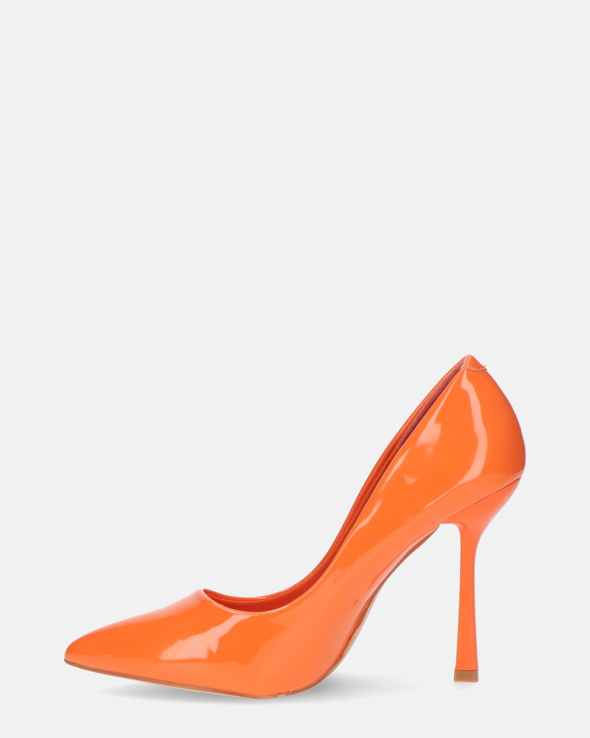 THISBE - decollete in glassy arancio