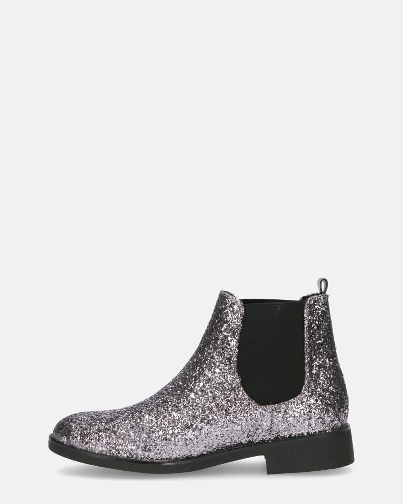 SOPHIE - stivaletto stile chelsea in glitter grigio