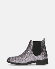SOPHIE - stivaletto stile chelsea in glitter grigio