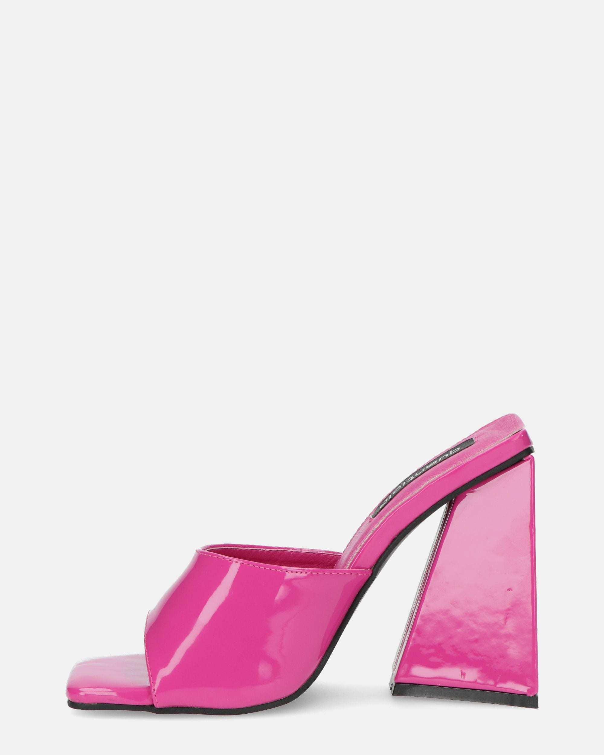 KAMELYA - scarpe con tacco squadrato in glassy viola