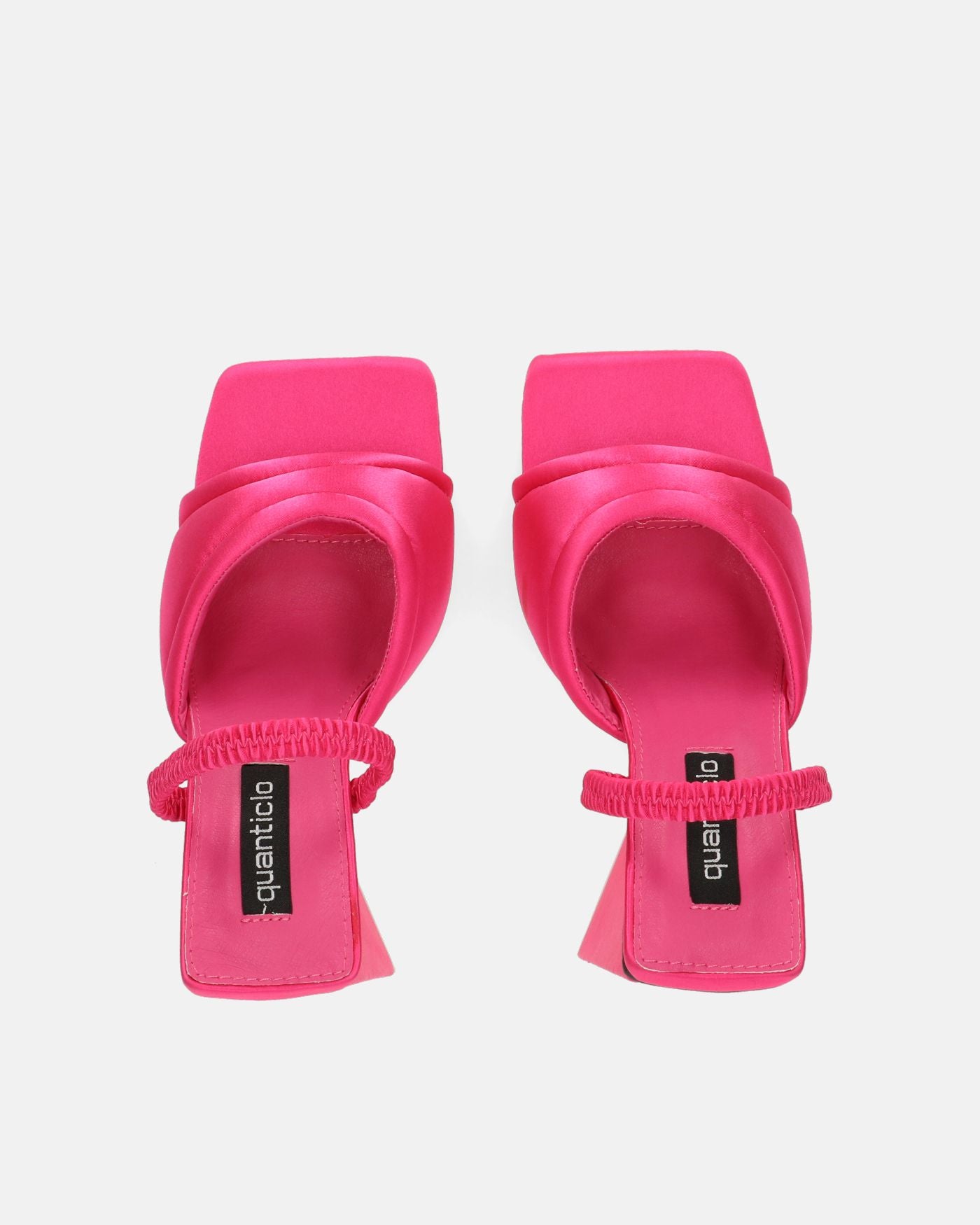 EMMI - sandali con tacco rosa con elastico