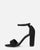 ANNIE - sandali in glitter nero con tacco