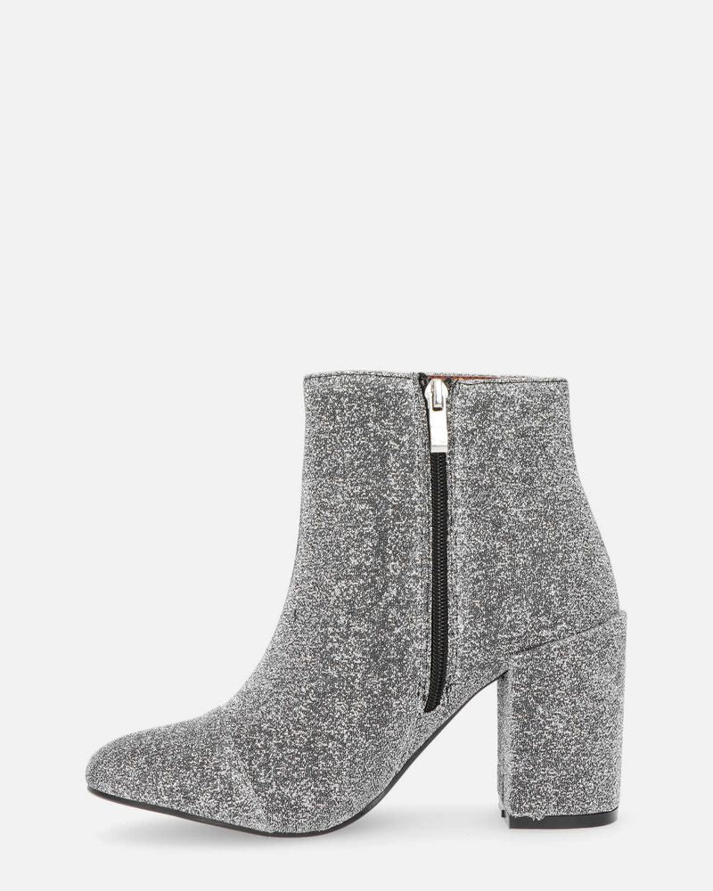 IRENE - stivaletto in glitter grigio