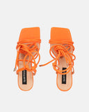 MARISOL - sandali con tacco arancio con lacci
