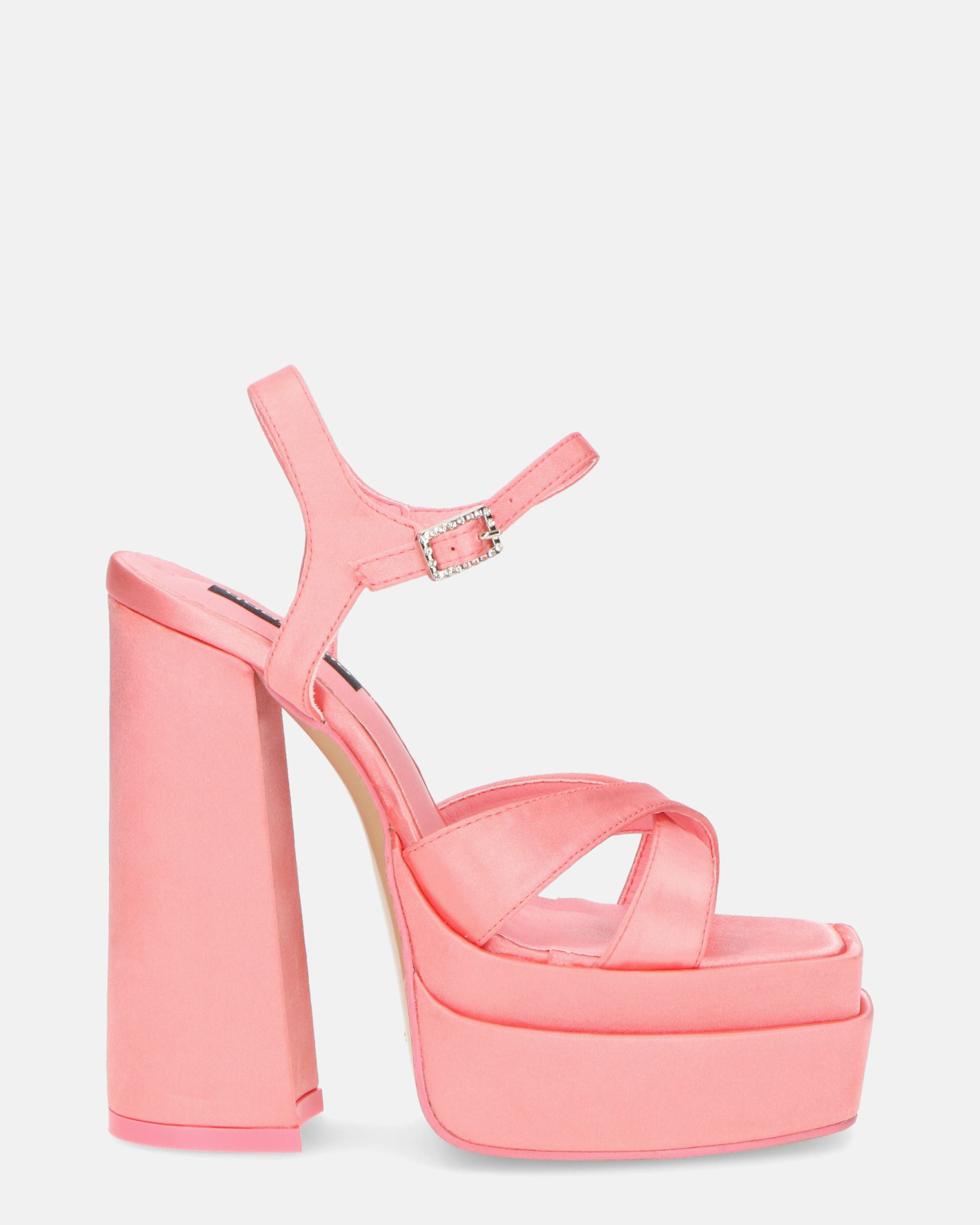 SOAVE - scarpe con tacco alto in lycra rosa