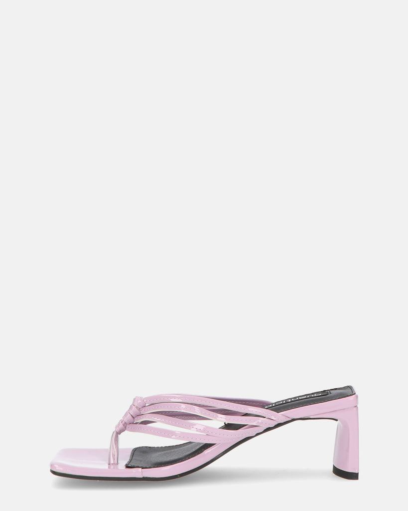 JANNA - sandalo infradito con strisce in glassy violetto