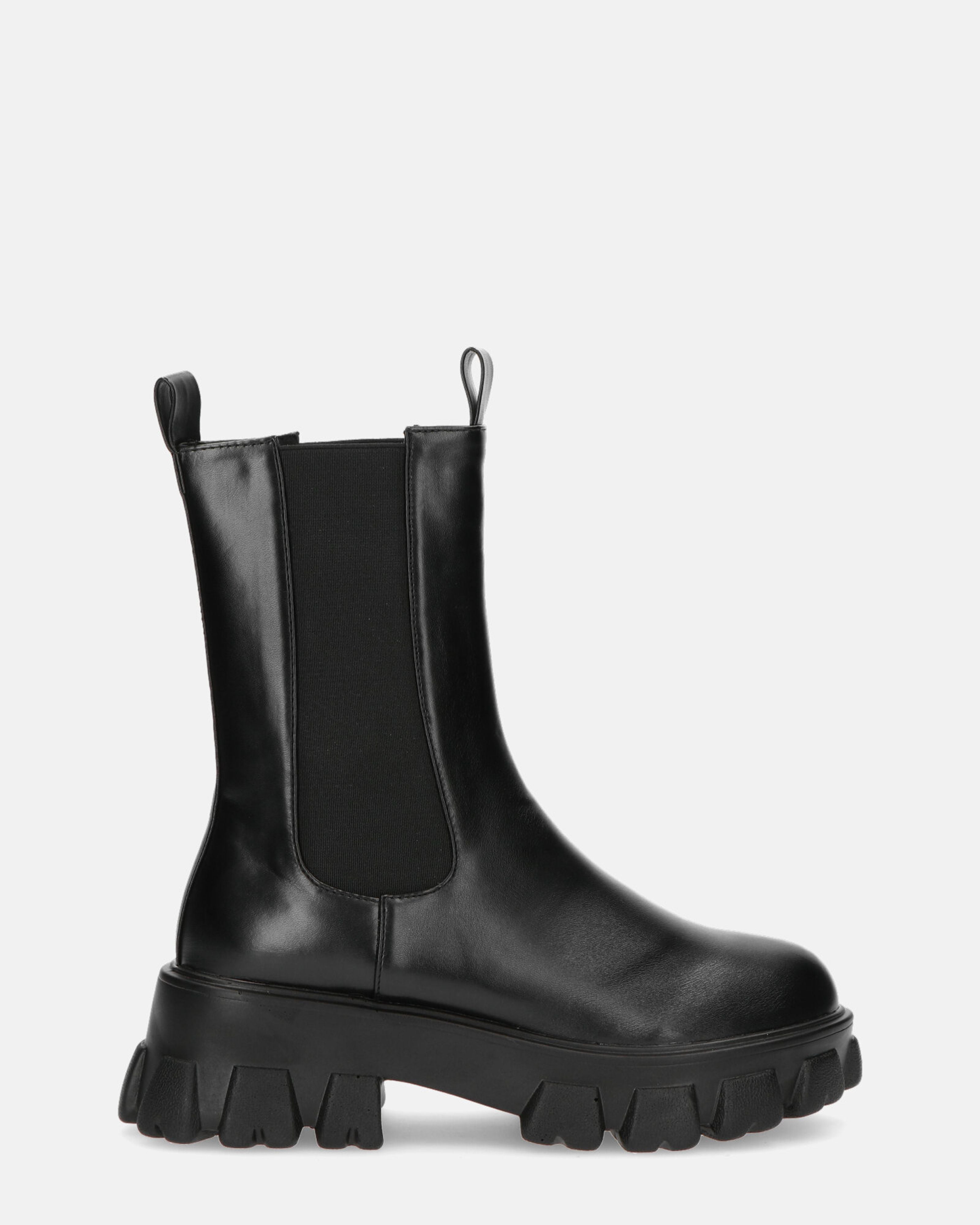 GREET - stivaletto platform in ecopelle nera