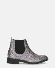 SOPHIE - stivaletto stile chelsea in glitter grigio