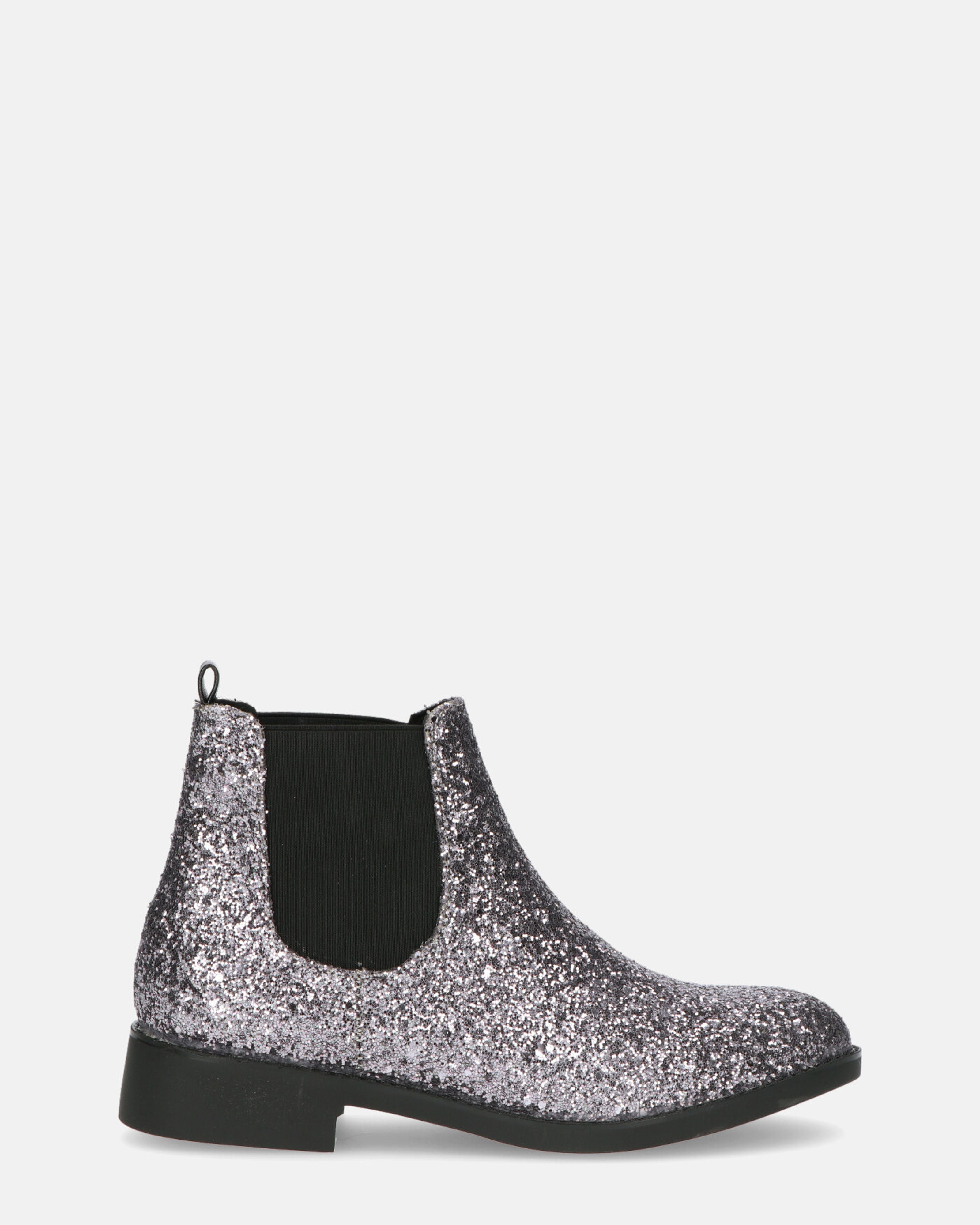 SOPHIE - stivaletto stile chelsea in glitter grigio