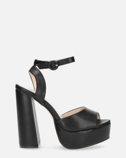 KAJSA - sandalo platform con tacco nero