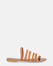 MAITI - multi strap sliders in brown - QUANTICLO