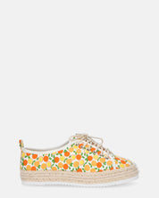 CHALICE - espadrille en imprimé orange