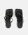 GILDA - sandali con tacco in ecopelle nera con lacci