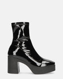 ELICIA - stivaletto in glassy nero con cerniera