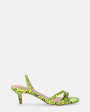 ANNEL - Kitten Heels in yellow snake - QUANTICLO