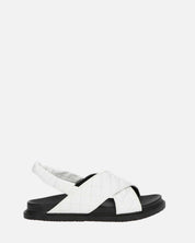 MICH - sandales blanches avec simili cuir rembourré