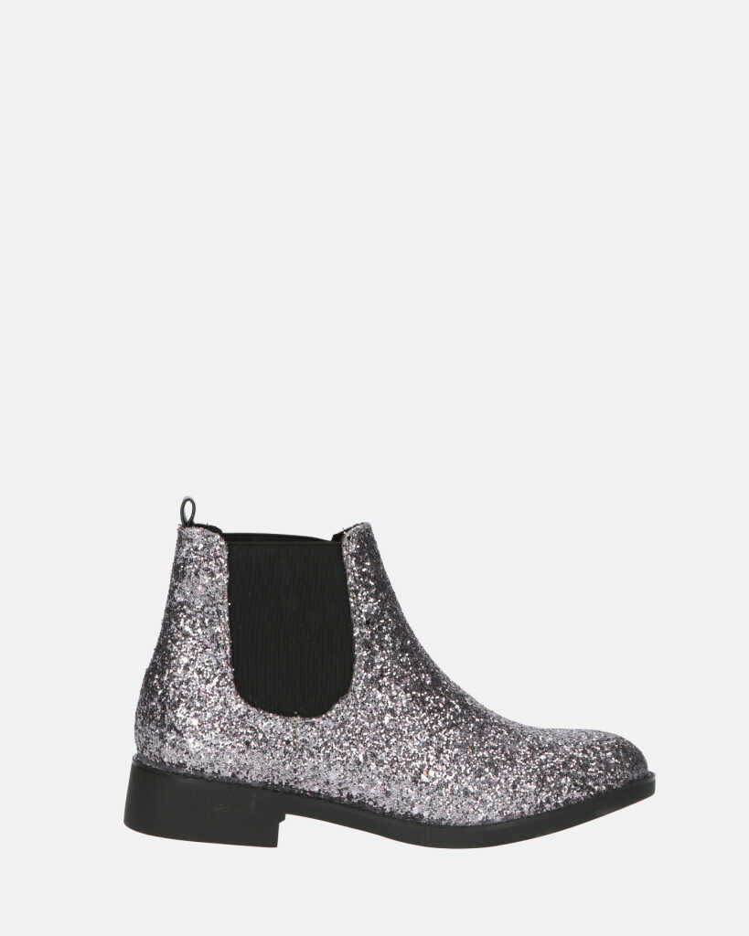 SOPHIE - stivaletto stile chelsea in glitter grigio