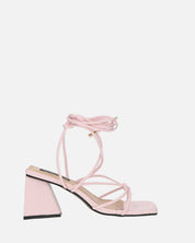 MELISA - sandali con lacci in ecopelle rosa