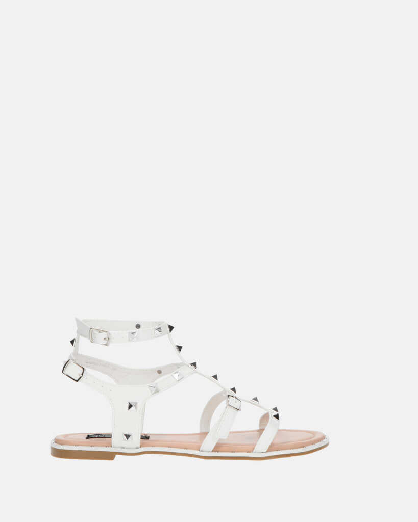 AMAIA - sandali bassi con cinturino bianco