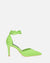 MAURA - escarpins pointus à lacets lycra vert claire