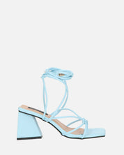 MELISA - sandali con lacci in ecopelle blu