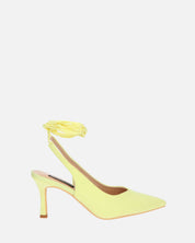 IOLE - escarpins talons aiguille lycra jaune