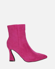 SMILLA - stivaletti in camoscio fucsia con cerniera