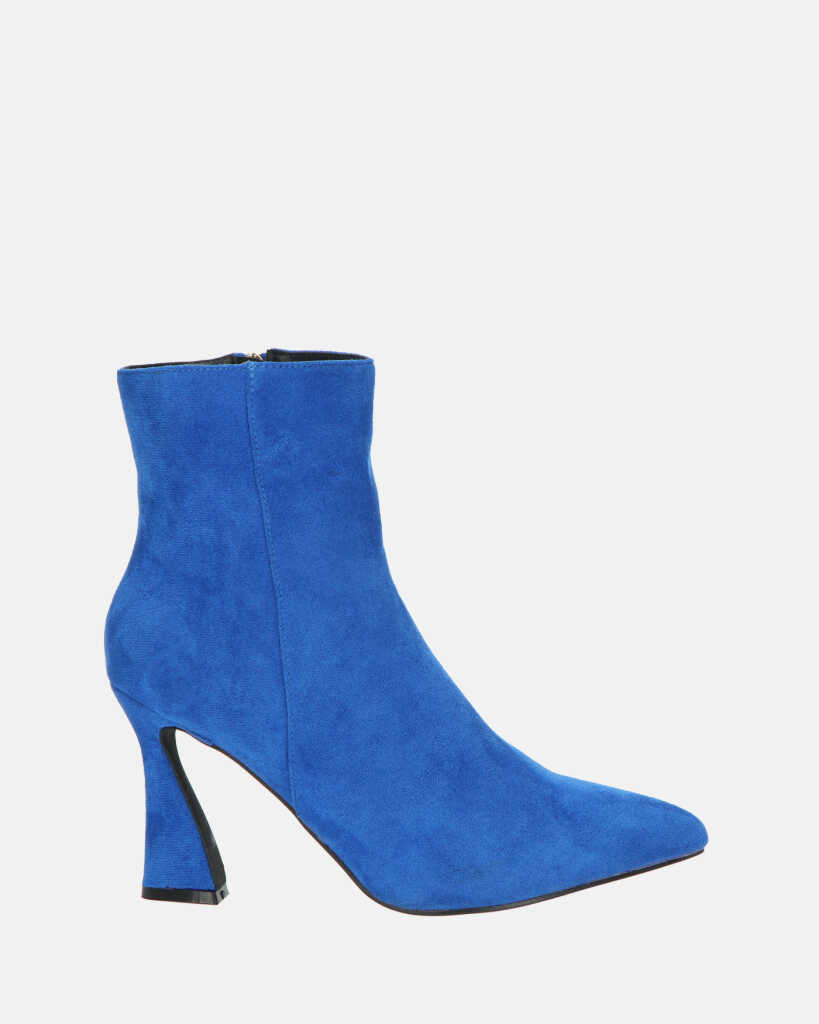 SMILLA - stivaletti in camoscio blu con cerniera