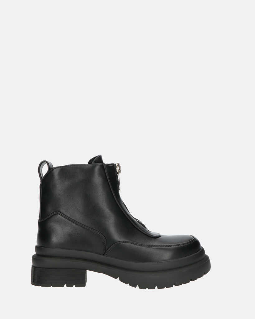 CHRISTIANE - scarpe con cerniera in PU nero