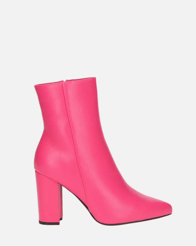 OLIVIA - stivaletti con cerniera in PU fucsia