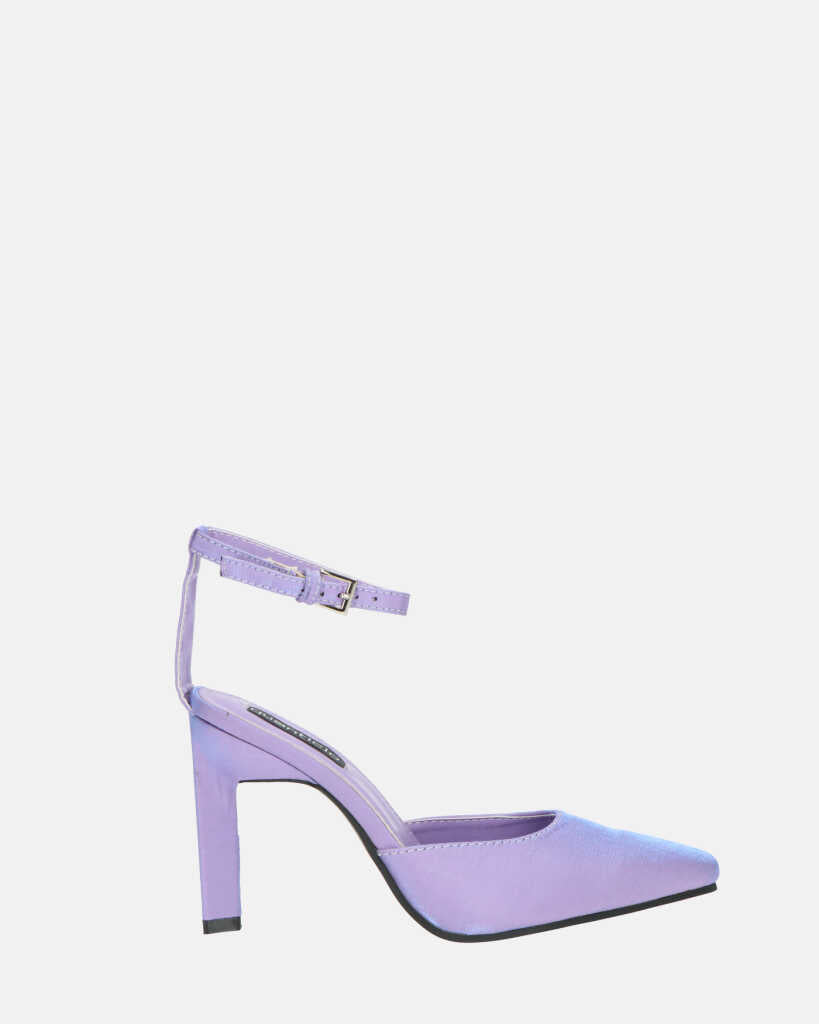 LUDWIKA - scarpe con tacco e cinturino in lycra viola