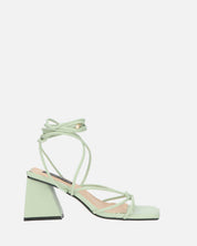 MELISA - sandali con lacci in ecopelle verde